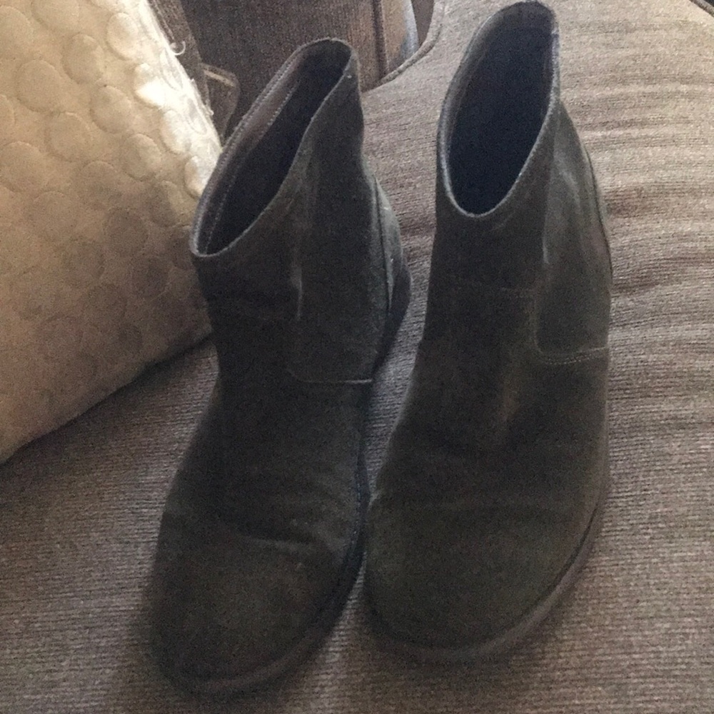 Green Suede Boots